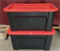 2 Like New Craftsman 40 Gallon Totes With Lids