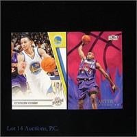 Vince Carter & Stephen Curry Basketball Cards (2)