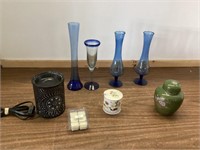 Assorted decor items - vases, canisters & more