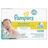 Pampers Baby Wipes Sensitive Perfume Free 12X