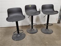 Black adjustable bar stools