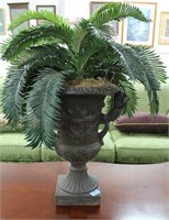 20" COMPOSTIE URN STYLE PLANTER WITH ARTIFICIAL