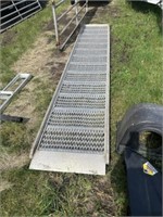 Heavy duty metal ramp, approximately 13ft long