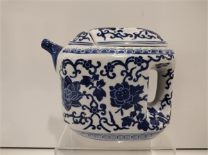 Blue & White Ceramic Tea Pot