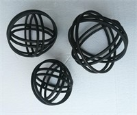 Metal Decor Orbs Set 3 Small