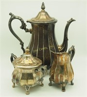 Wm Rogers Silverplate Tea/ Coffee Pot 4 Pc Service