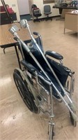 Wheelchair and crutches