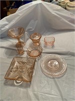 Vintage Pink Depression Assortment of Glassware