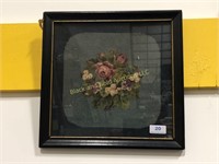 13 Inch Square Framed Needlepoint Piece