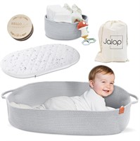 Baby Changing Basket w/Diaper Caddy - GREY