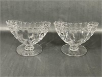 Depression Glass Candle Holder Pairs