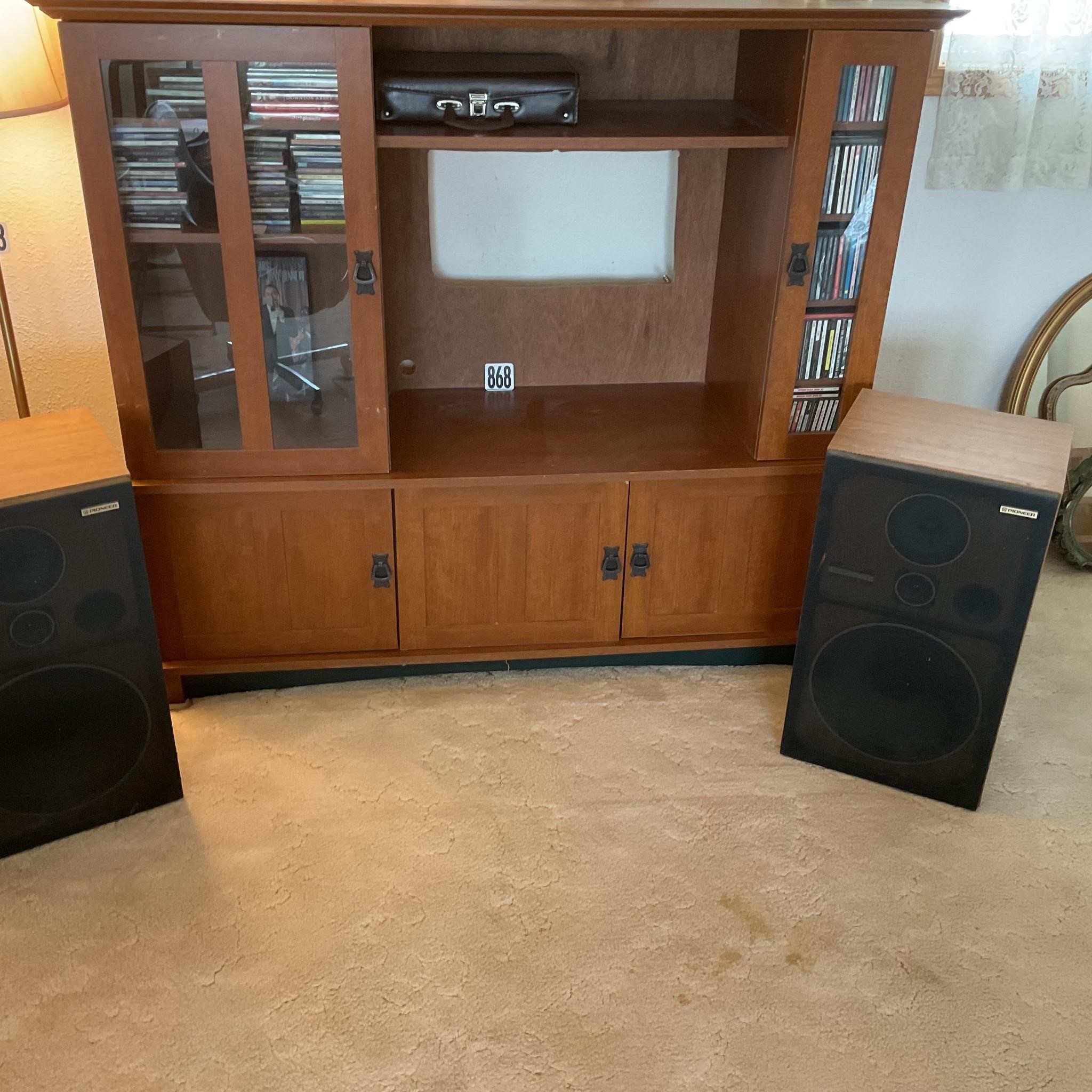 Entertainment Center w/ speakers- NO SHIPPING