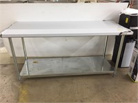 New Stainless Steel Table 72" x 30" w/ Shelf