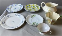 Assorted Vintage Plates, Cups and Creamer