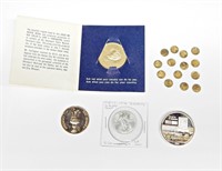 GROUP of TOKENS and MINIATURE COINS