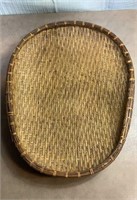 Vintage Wicker Basket Tray