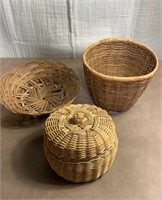 Vintage Woven Wicker Baskets