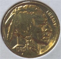 24k gold plated 1935 Buffalo nickel