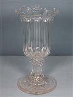 19th C. Pillar Molded & Cut Glass Celery Vase