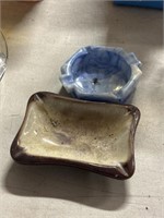 Two vintage ash trays