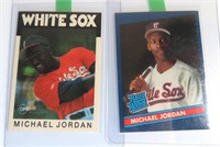 TWO (2) Michael Jordan Baseball Cards