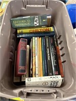 LARGE BIN OF BOOKS