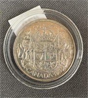 1949 Canada Silver 50 Cent piece