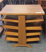 MID CENTURY OCCASIONAL TABLE WITH MAGAZINE STORAGE