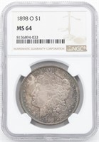 1898-O Morgan Silver Dollar Coin NGC MS 64 Coin