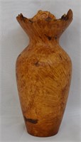 Handmade Burled Maple Vessel - Signed  9"