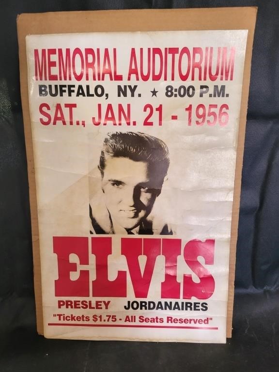 Elvis Presley Memorial Auditorium Repro Poster