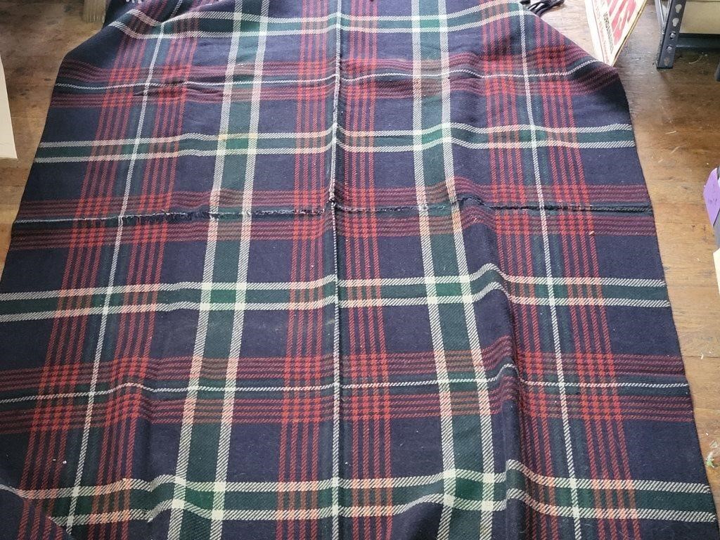 VTG Plaid Wool Blanket Note