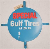 "Gulf Tires" Metal Single-Sided Sign