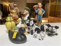 11 Pieces of Ceramic Farm Animals