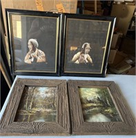 FOUR FRAMED PICTURES