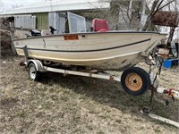 1981 Sylvan 16 Ft Boat and Trl