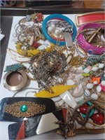 Lot of Costume Jewelry and Various Parts