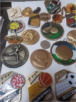 Lot of Sports Related Tokens, Pendants and More-