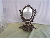 Vintage Brass Vanity Mirror, needs a screw