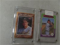 george brett & jose conseco baseball cards