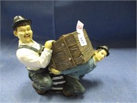 Laurel and hardy coin bank