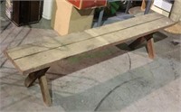 Solid wood side bench for your yard or patio