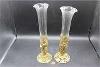 Pair of Opulent Bud Vases