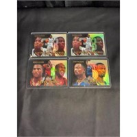 (4) 1999 Flair Showcase Limited Edition Cards