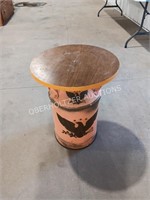 Milk can end table