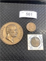 Various Abraham Lincoln Medallions.