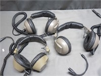 Lot of 3 Over The Ear Vintage Headphones Realistic