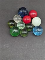 Lot of 11 Crock Marbles Etc.