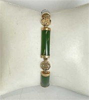 14K Gold & Jade Bracelet