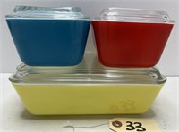 Pyrex Refrigerator Dish Set - Primary Colors